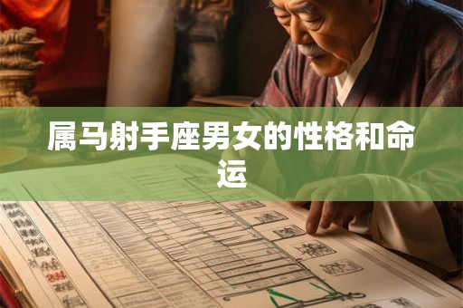 属马射手座男女的性格和命运