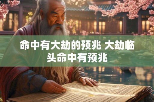 命中有大劫的预兆 大劫临头命中有预兆