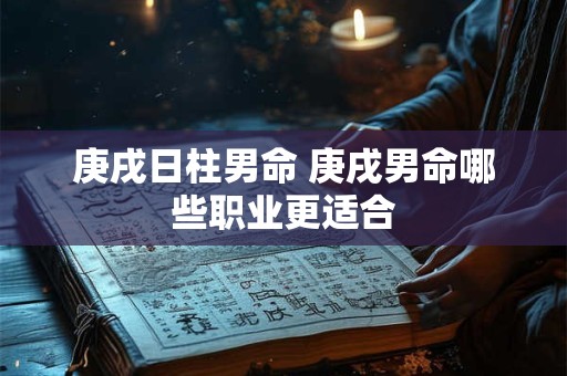 详细阅读:庚戌日柱男命 庚戌男命哪些职业更适合 庚戌日柱男命 庚戌男命哪些职业更适合