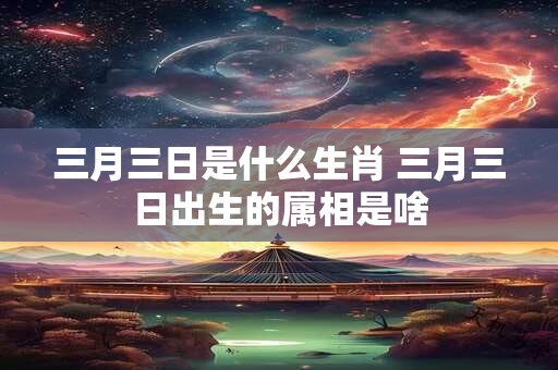 三月三日是什么生肖 三月三日出生的属相是啥