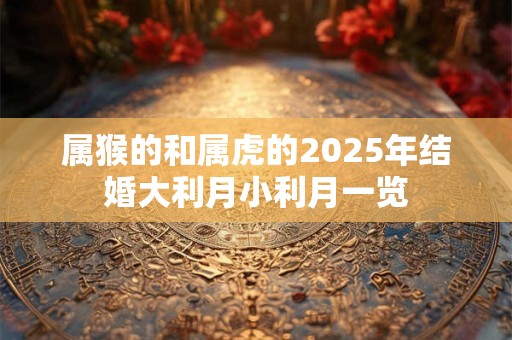 属猴的和属虎的2025年结婚大利月小利月一览 属猴的和属虎的2025年结婚大利月小利月一览