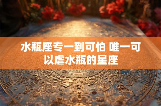 水瓶座专一到可怕 唯一可以虐水瓶的星座
