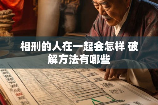 相刑的人在一起会怎样 破解方法有哪些