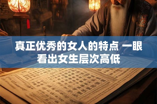 真正优秀的女人的特点 一眼看出女生层次高低