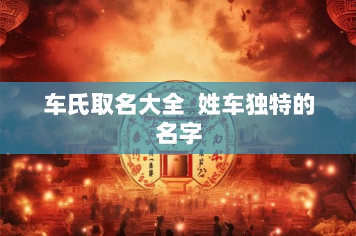 车氏取名大全  姓车独特的名字