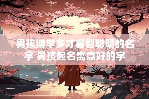 男孩博学多才睿智聪明的名字 男孩起名寓意好的字