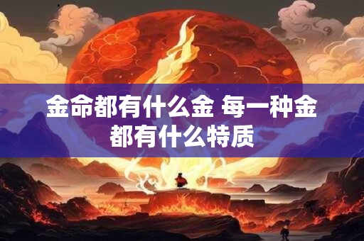 金命都有什么金 每一种金都有什么特质