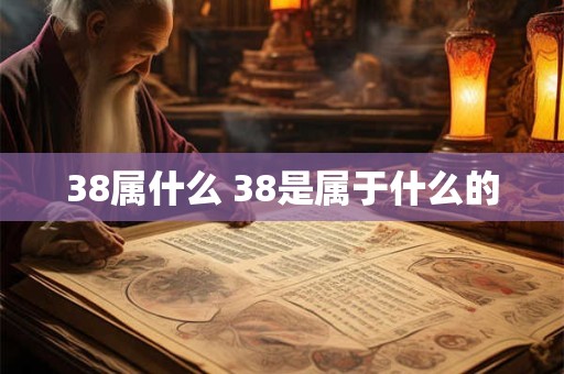 38属什么 38是属于什么的
