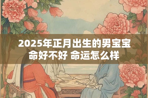2025年正月出生的男宝宝命好不好 命运怎么样