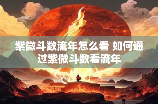 紫微斗数流年怎么看 如何通过紫微斗数看流年