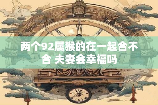 两个92属猴的在一起合不合 夫妻会幸福吗