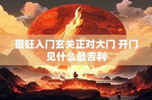 最旺入门玄关正对大门 开门见什么最吉利