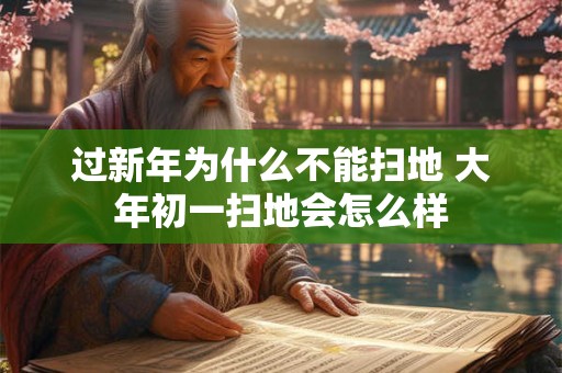 过新年为什么不能扫地 大年初一扫地会怎么样