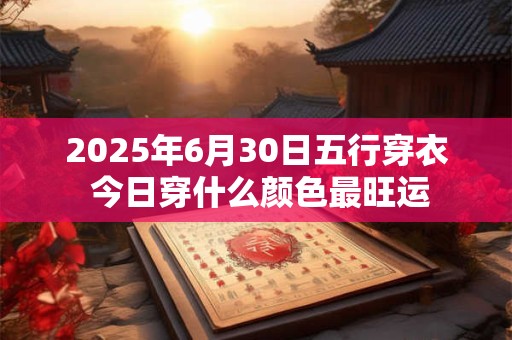 2026年6月30日五行穿衣 今日穿什么颜色最旺运