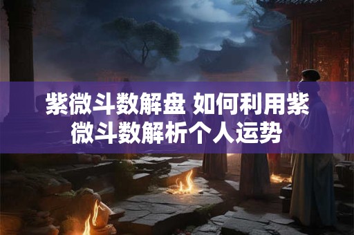紫微斗数解盘 如何利用紫微斗数解析个人运势