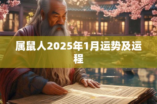 属鼠人2025年1月运势及运程