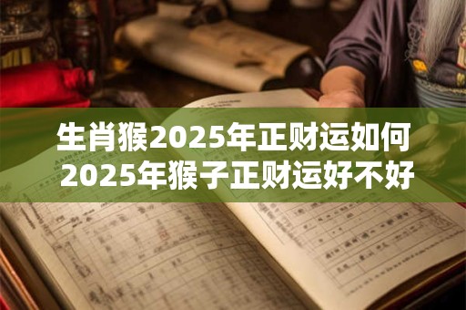 生肖猴2025年正财运如何 2025年猴子正财运好不好