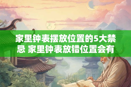 家里钟表摆放位置的5大禁忌 家里钟表放错位置会有哪些禁忌