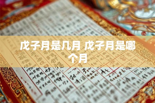 戊子月是几月 戊子月是哪个月
