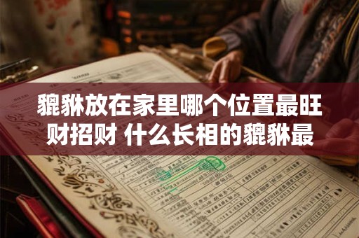 貔貅放在家里哪个位置最旺财招财 什么长相的貔貅最招财