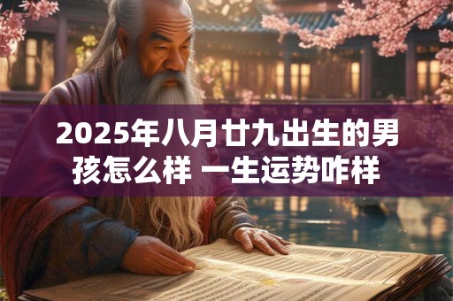 2025年八月廿九出生的男孩怎么样 一生运势咋样