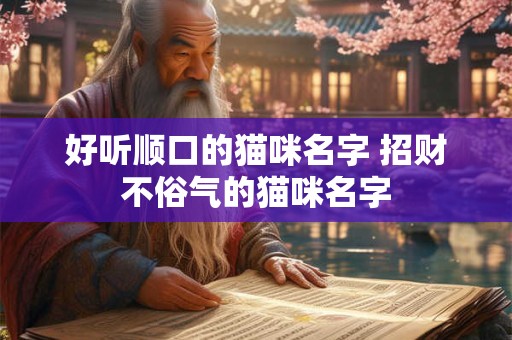 好听顺口的猫咪名字 招财不俗气的猫咪名字