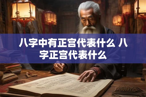 八字中有正宫代表什么 八字正宫代表什么