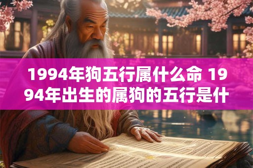 详细阅读:1994年狗五行属什么命 1994年出生的属狗的五行是什么 1994年狗五行属什么命 1994年出生的属狗的五行是什么