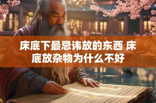 床底下最忌讳放的东西 床底放杂物为什么不好