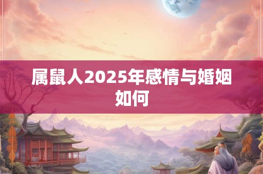 属鼠人2025年感情与婚姻如何