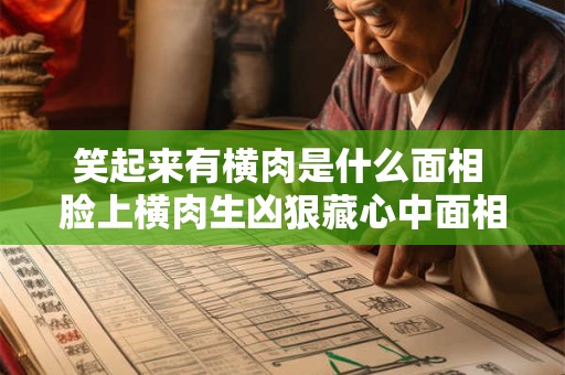 笑起来有横肉是什么面相 脸上横肉生凶狠藏心中面相