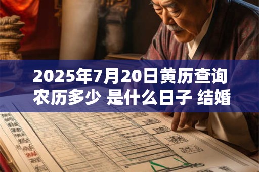 2025年7月20日黄历查询 农历多少 是什么日子 结婚吉时