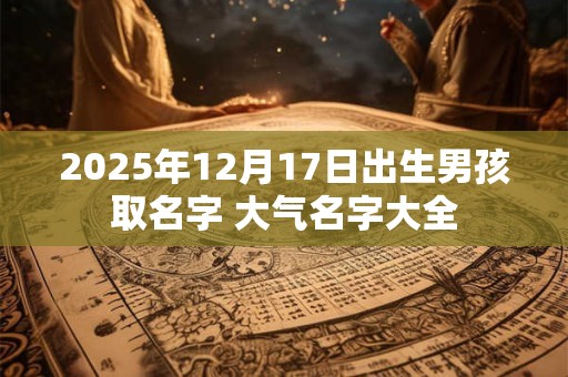 2025年12月17日出生男孩取名字 大气名字大全