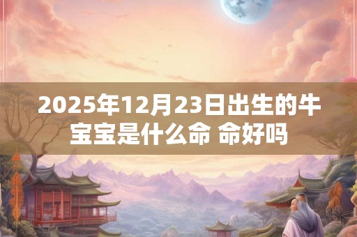 2025年12月23日出生的牛宝宝是什么命 命好吗