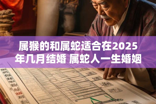 属猴的和属蛇适合在2025年几月结婚 属蛇人一生婚姻命运