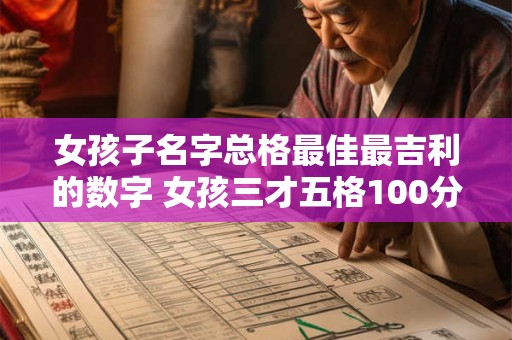 女孩子名字总格最佳最吉利的数字 女孩三才五格100分名字