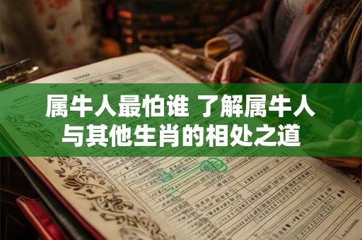 属牛人最怕谁 了解属牛人与其他生肖的相处之道