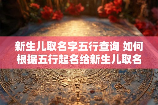 新生儿取名字五行查询 如何根据五行起名给新生儿取名