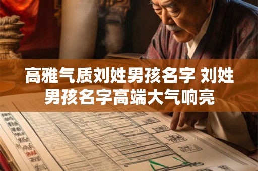 高雅气质刘姓男孩名字 刘姓男孩名字高端大气响亮