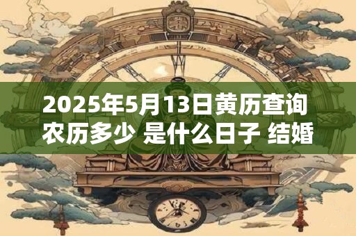 2026年5月13日黄历查询 农历多少 是什么日子 结婚吉时