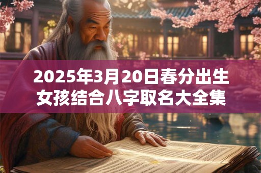 2025年3月20日春分出生女孩结合八字取名大全集