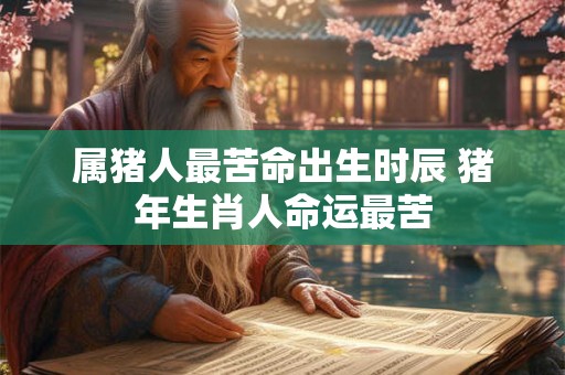 属猪人最苦命出生时辰 猪年生肖人命运最苦