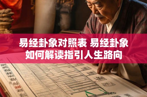 易经卦象对照表 易经卦象如何解读指引人生路向