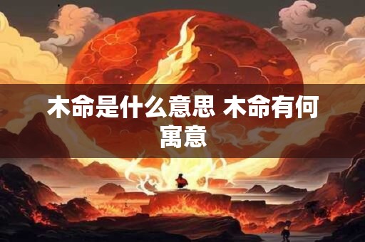 木命是什么意思 木命有何寓意