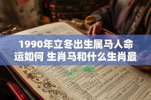 1990年立冬出生属马人命运如何 生肖马和什么生肖最配