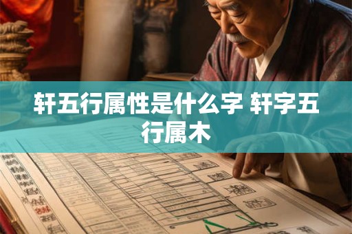 轩五行属性是什么字 轩字五行属木