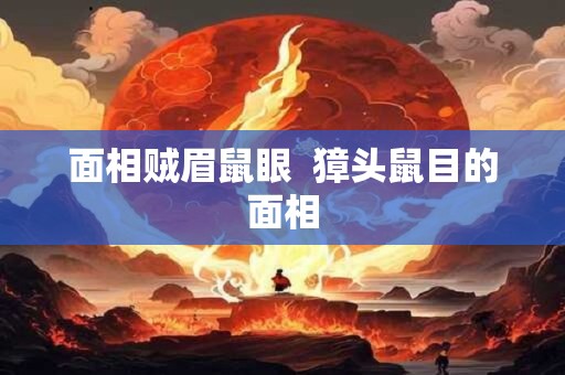 面相贼眉鼠眼  獐头鼠目的面相