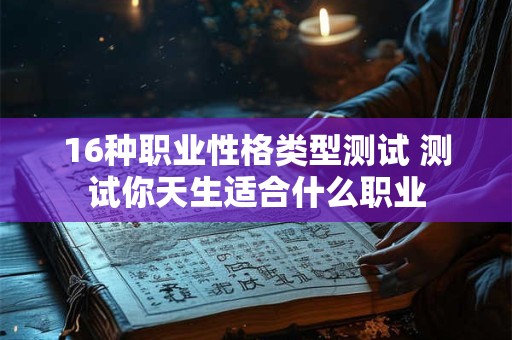 16种职业性格类型测试 测试你天生适合什么职业
