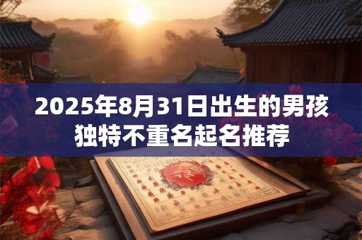 2025年8月31日出生的男孩独特不重名起名推荐