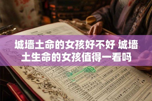 城墙土命的女孩好不好 城墙土生命的女孩值得一看吗